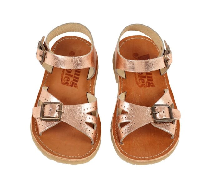 Young Soles Pearl Sandals in Rose Gold