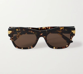 Bottega Veneta Square-frame tortoiseshell acetate sunglasses