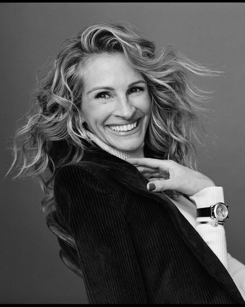 Actor Julia Roberts Chopard's Happy Sport watch, fronting its Happy Diamonds campaign and becoming a...