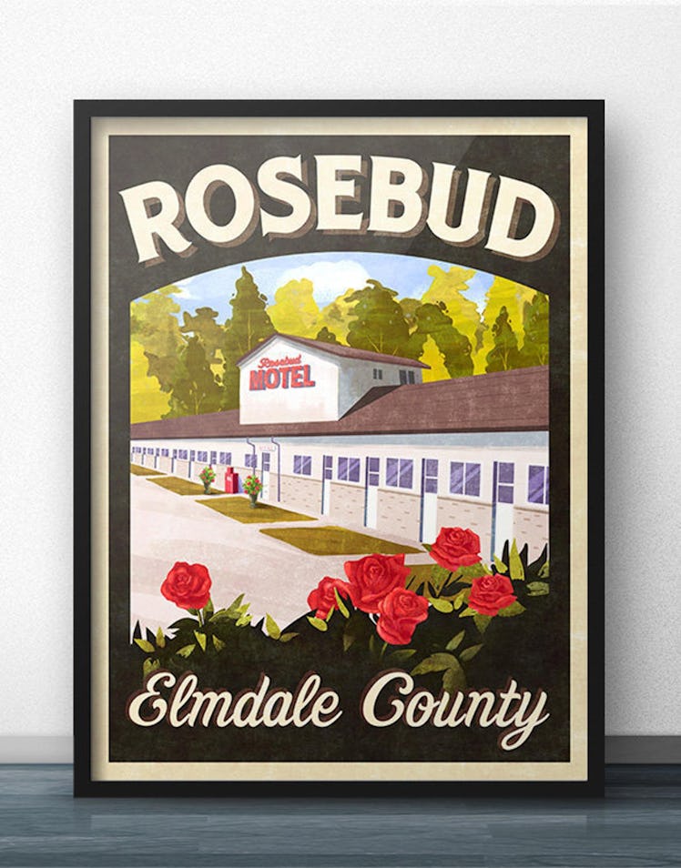 Rosebud Motel Vintage Travel Poster 