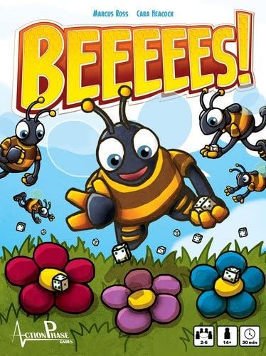 An image of the board game design for BEEEEES!
