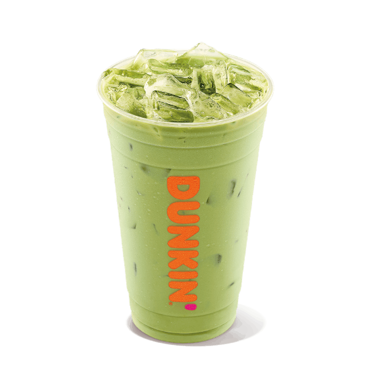 The caffeine in Dunkin's Green Tea versus matcha feature a big difference.