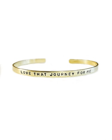 Love That Journey For Me Handstamped Skinny Cuff