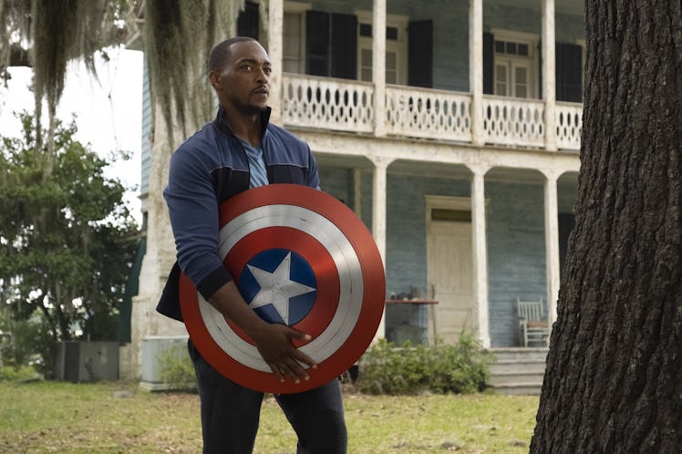 Anthony Mackie as Sam Wilson/Falcon in The Falcon & The Winter Soldier