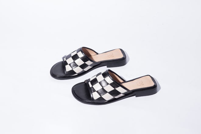 Quinta Woven Slide in Black/Marfil