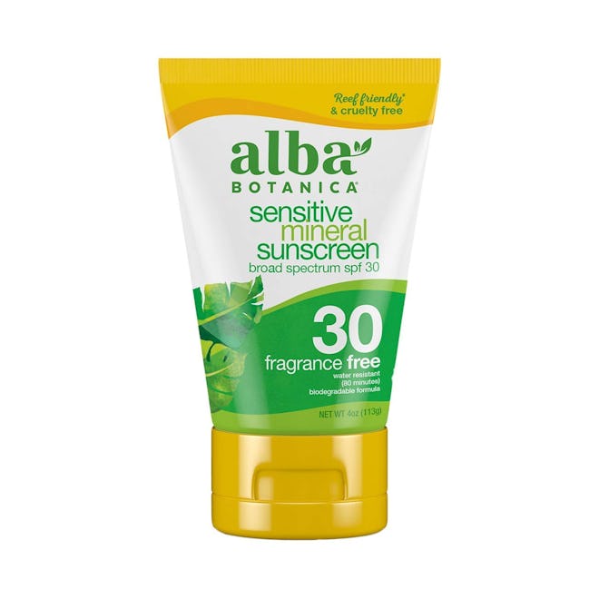 Alba Botanica Fragrance Free Sensitive Mineral SPF 30 Sunscreen