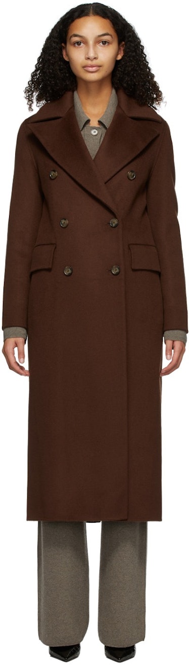 Burgundy Wool Lana Coat