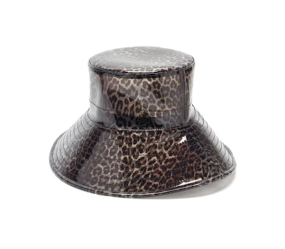 Maison Michel Charlotte leopard-print PVC bucket hat