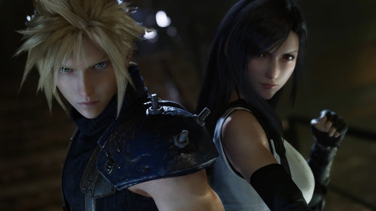 final fantasy vii remake cloud tifa pose