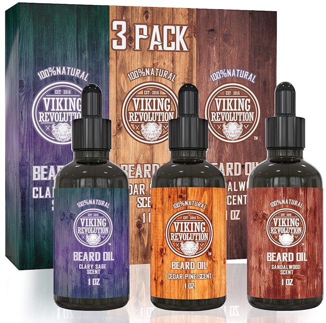 Viking Revolution Beard Oil Conditioner 3-Pack