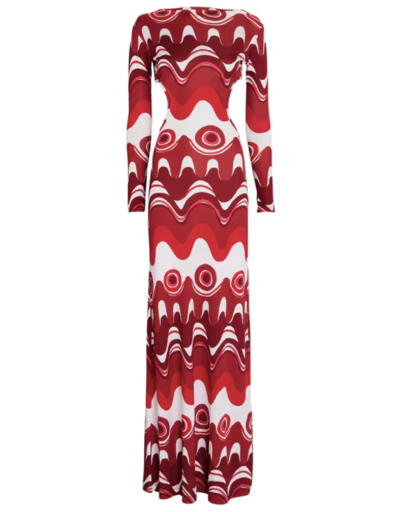 how to describe a dress for a fashion show Women's Colourful Vertical Stripe Printed Kaftan Dress Loose Comfortable Casual Holiday Style Fashion Trend V-Neck Lightweight Breathable Multi- main image 1