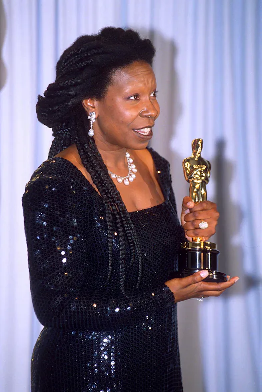 Best Oscars beauty looks: Whoopi Goldberg.