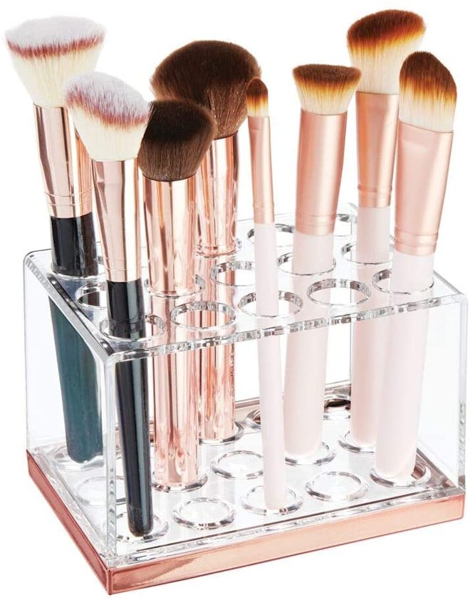 mDesign Plastic Makeup Brush Storage Organizer 