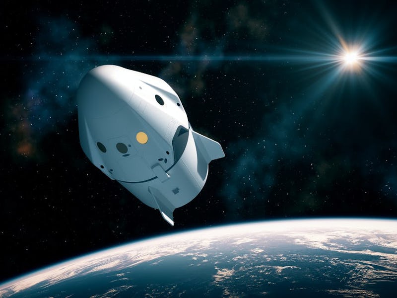 A capsular spacecraft, similar to this, will bring Crew Dragon into space.