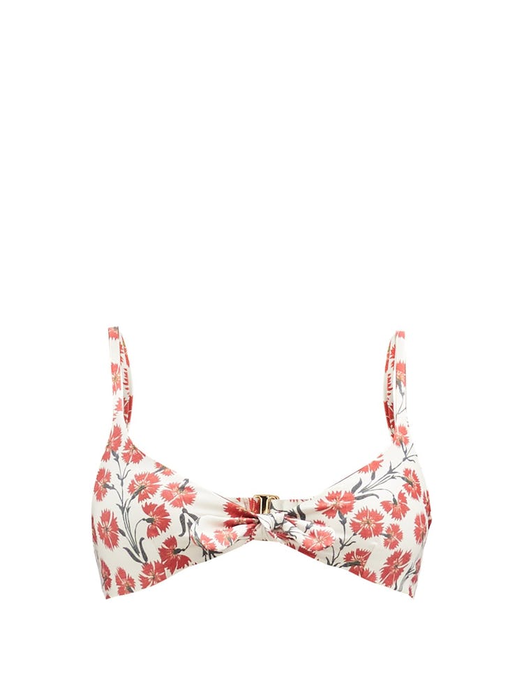 Tamarindo Floral-Print Bikini Top 