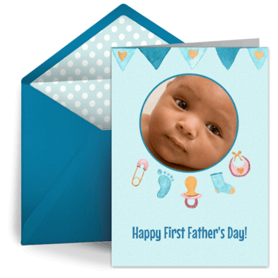 First Father's Day Photo Card