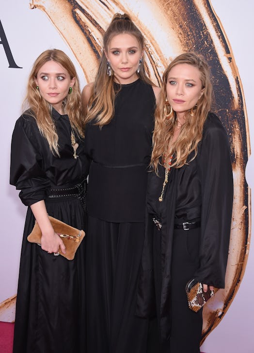 Mary-Kate, Elizabeth, and Ashley Olsen at the 2016 CFDA Fashion Awards in New York City, June 2016.