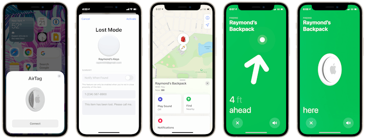 AirTags are set up, managed, and tracked using the Find My app.