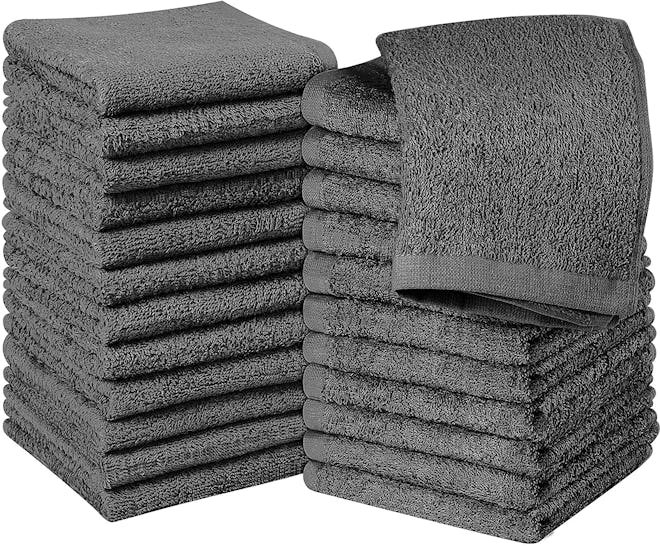 Utopia Towels Cotton Gray Washcloths 