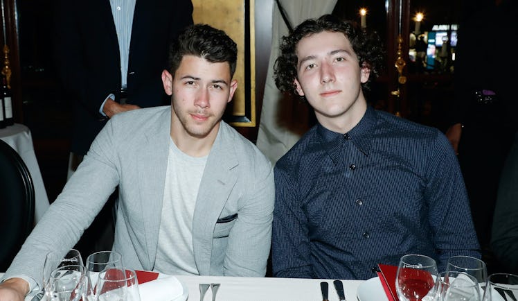 PARIS, FRANCE - SEPTEMBER 24 : Singers Nick Jonas and Frankie Jonas (Jonas Brothers ) attend "Ryder ...