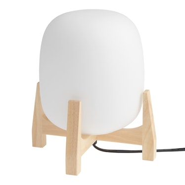White Frosted Glass Orb Table Lamp
