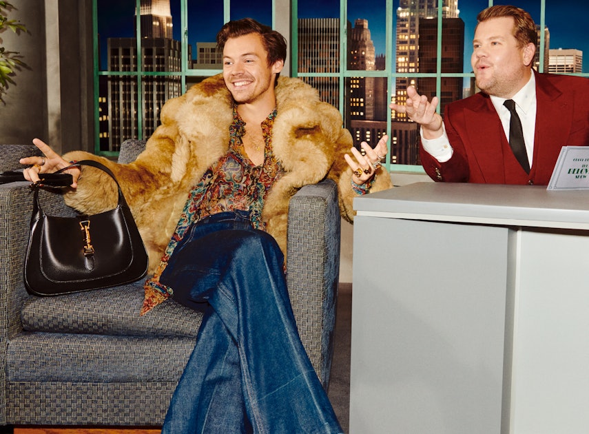 Derfor Kano Køre ud Harry Styles and James Corden Ham It Up For Gucci