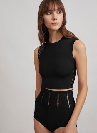 Alaïa Relax Technical Knit Cropped Top