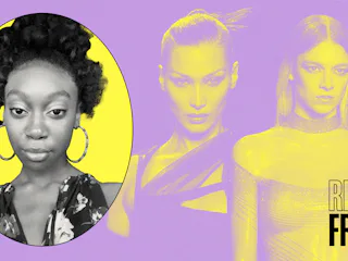 Shahadi Wright Joseph / Bella Hadid and Hunter Schafer in the Mugler 2021 fashion show video that's ...