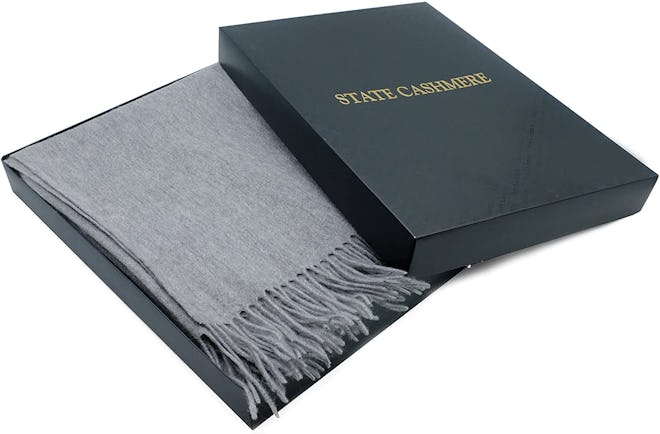 State Cashmere 100% Pure Cashmere Throw Blanket