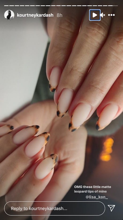 kourtney kardashian leopard manicure