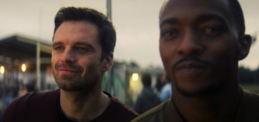 Sebastian Stan and Anthony Mackie in The Falcon and the Winter Soldier Episode 6