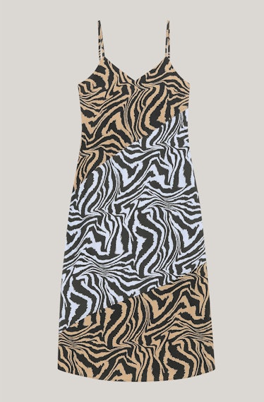 Poplin A-Line Cami Midi Dress