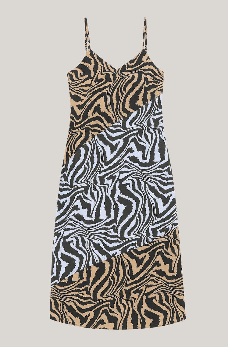 Poplin A-Line Cami Midi Dress