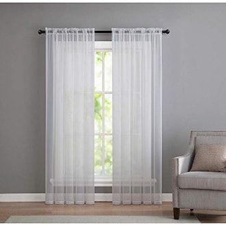 GoodGram Sheer Voile Window Curtain Panels (2-Pack)
