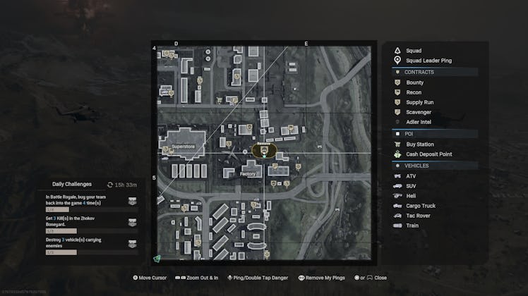 call of duty warzone hunt for adler factory location