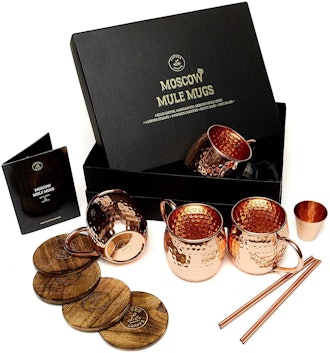 L.A. Copper Crafts Moscow Mule Copper Mugs Set (4-Pack)