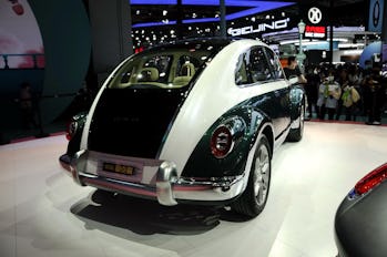 The Ora Punk Cat is an electric car for the Chinese market that looks like a Volkswagen Beetle.