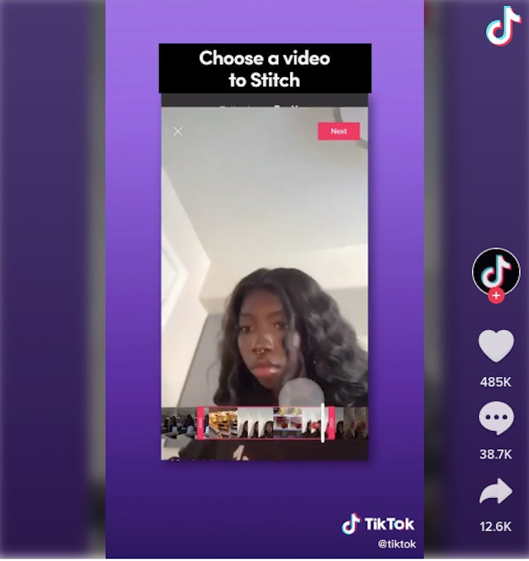 TikTok's Stitch effect lets you get creative with other people's videos.