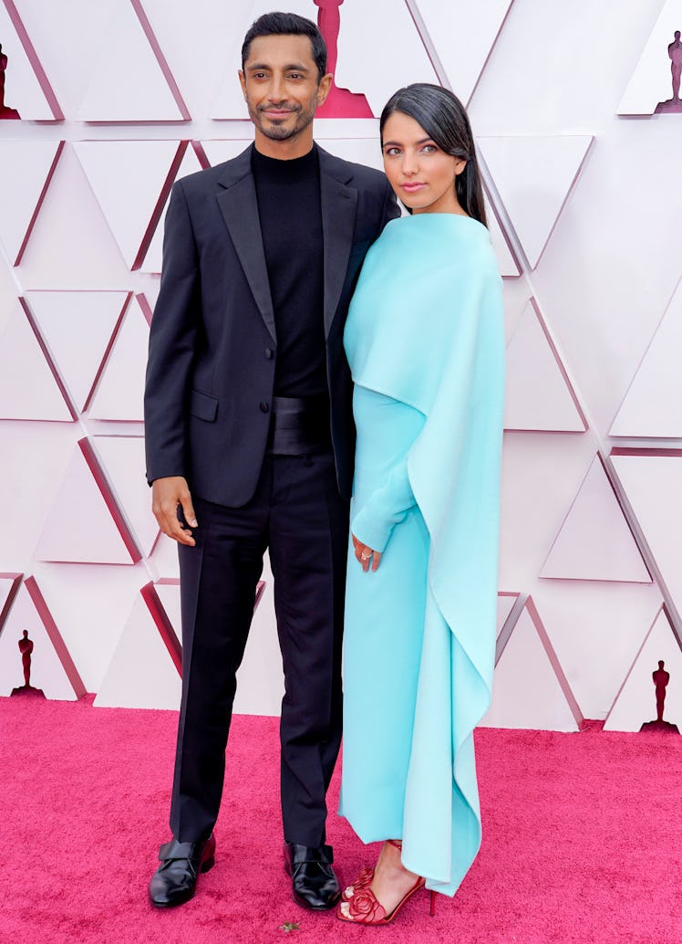 Riz Ahmed and Fatima Farheen Mirza at the 93rd Annual Academy Awards