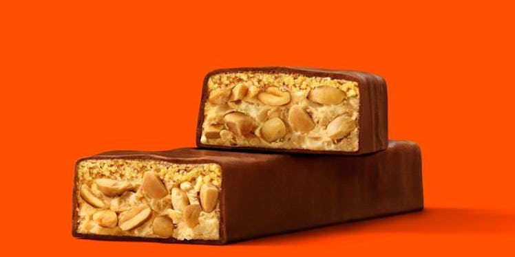 Reese's Peanut Crunchy Bar is loaded with nuts and even more peanut butter.