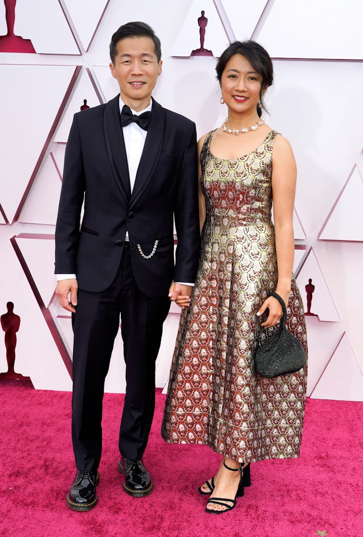 Lee Isaac Chung and Valerie Chung at the 93rd Annual Academy Awards
