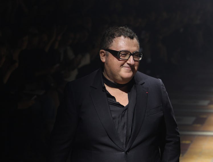 Alber Elbaz in a black shirt and blazer