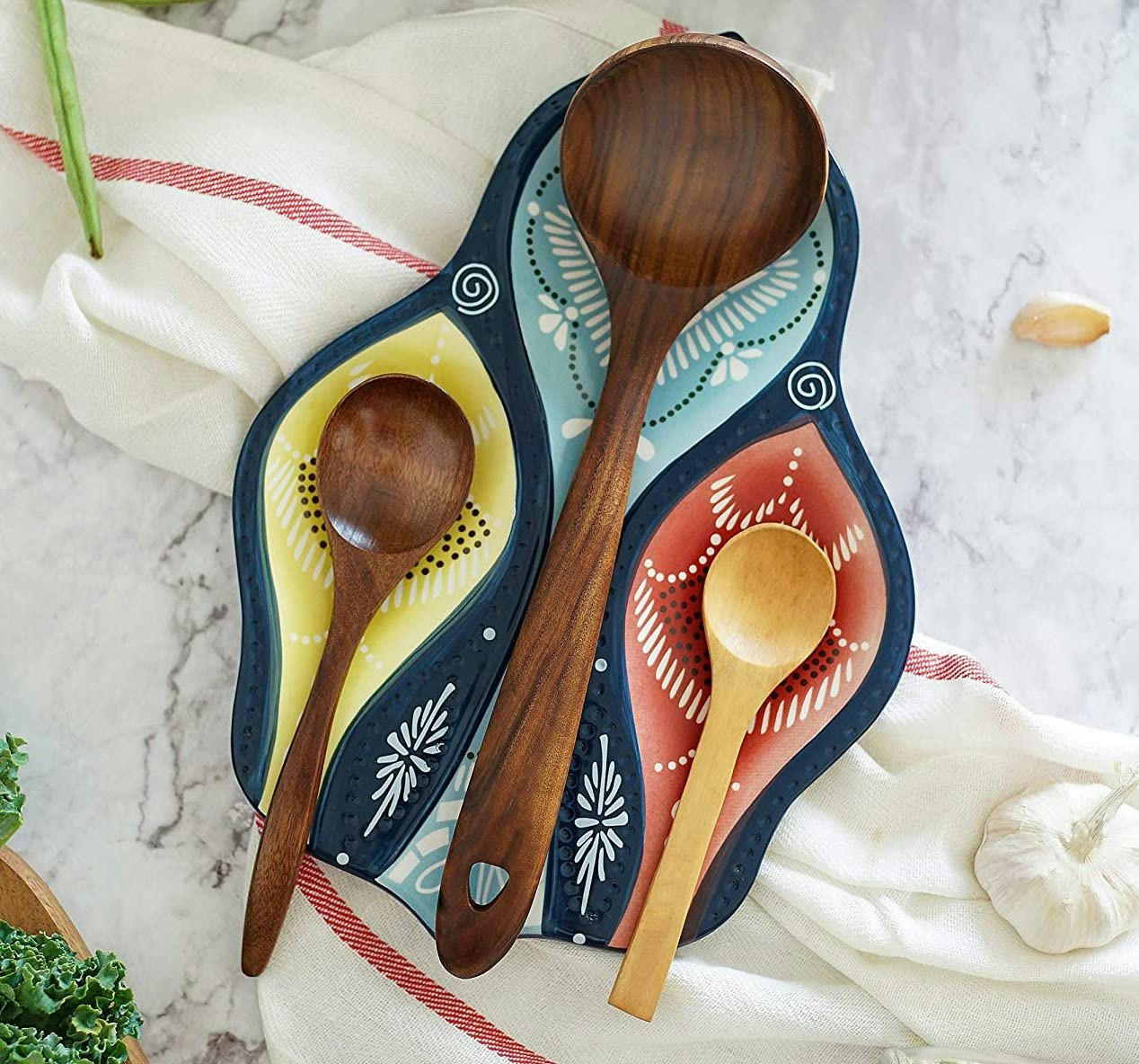 The 8 Best Spoon Rests   00d38842 80d8 413e 899e 76eb29c711e8 Best Spoon Rests Kreative Kitchen Triple Ceramic Spoon Rest 