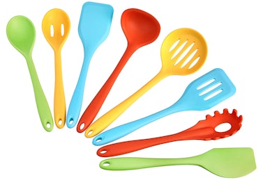 AmazonCommercial Silicone Cooking Utensil Set (8 Pieces)