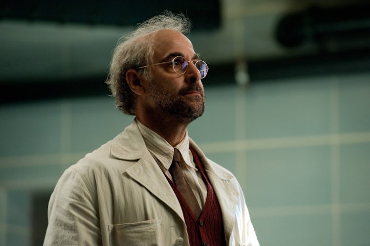 Stanley Tucci as Dr. Abraham Erskine in Captain America: The First Avenger
