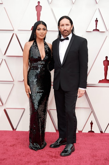 Mariqueen Maandig and Trent Reznor at the 93rd Annual Academy Awards