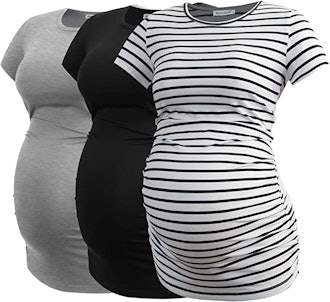 Smallshow Maternity Ruched Tunic (3-Pack)