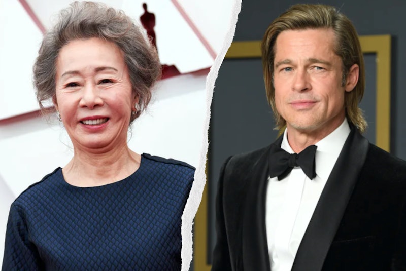 Youn Yuh-jung gave a shoutout to Brad Pitt during her Oscars acceptance speech.