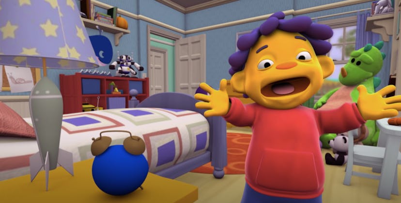 Sid screams in his room in toddler TV show 'Sid the Science Kid'