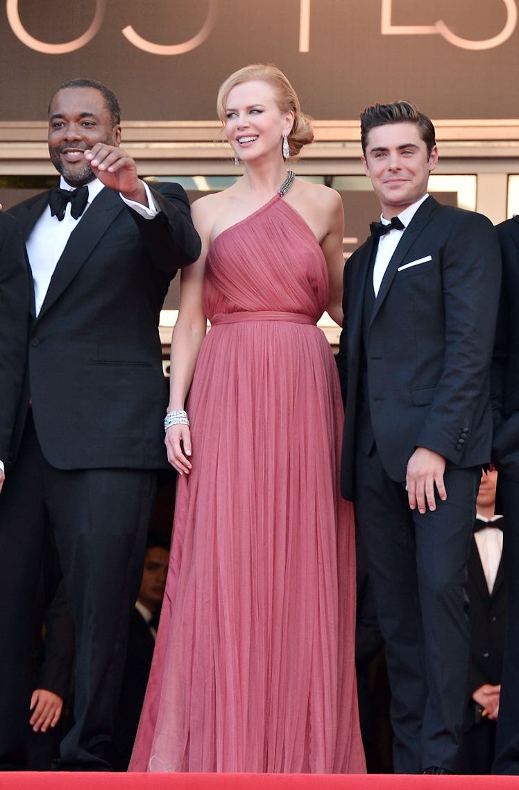 Nicole Kidman in a pink asymmetric dress by Alber Elbaz at Cannes in 2012